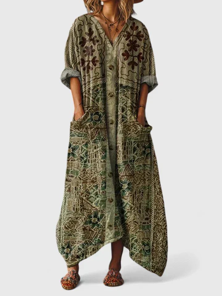 Clarissa | Elegant Oversize Pocket Dress