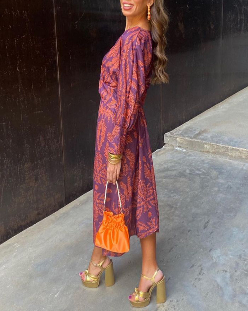 Ginevra | Long V-Neck A-Line Maxi Dress