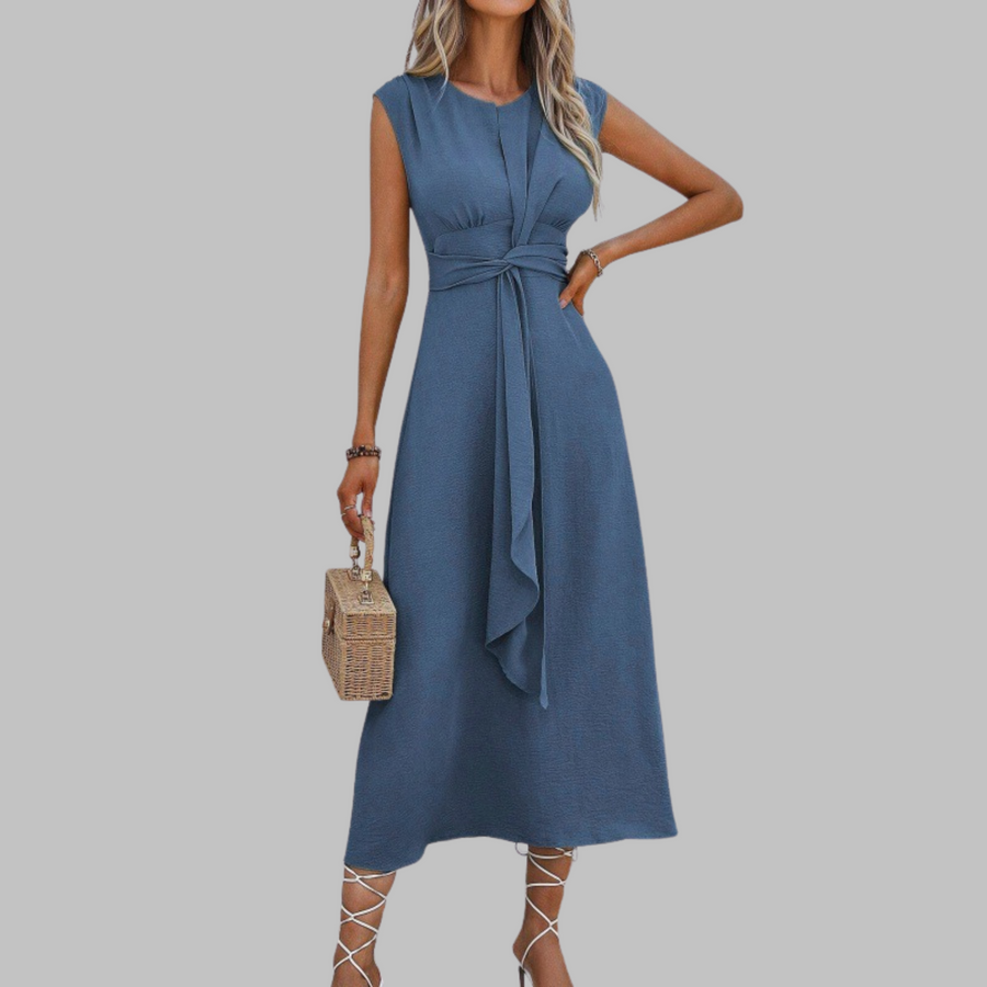 Dulcie | Elegant Sleeveless Round Neck Maxi Dress