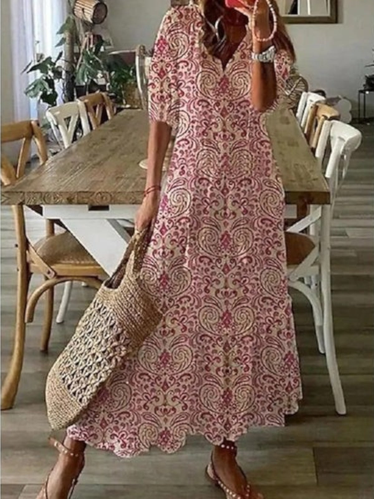 Poppy | Boho V-Neck Summer Dress