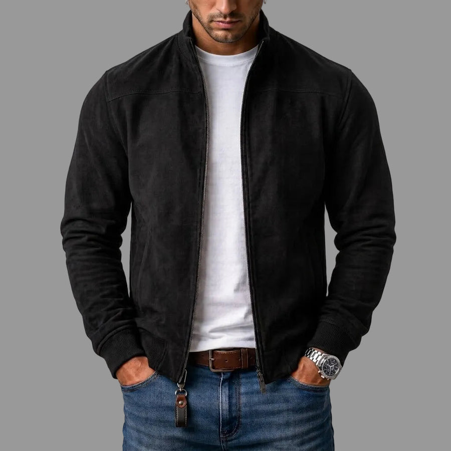 Edward | Classic Suede Bomber Jacket