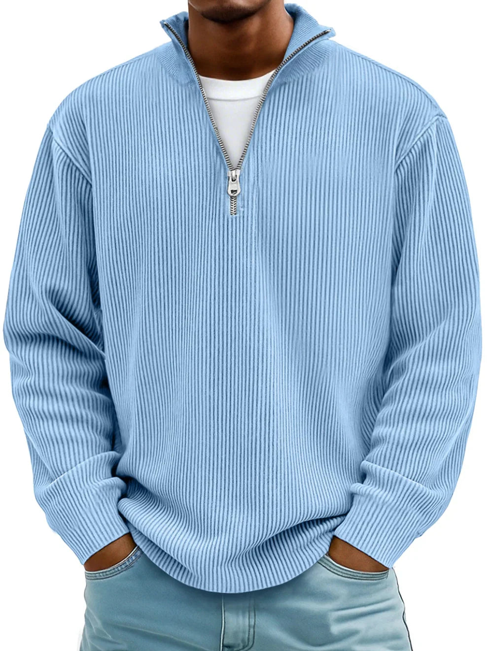 Marcus | Ribbed Quarter-Zip Jumper
