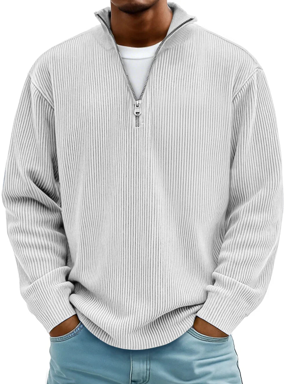 Marcus | Ribbed Quarter-Zip Jumper