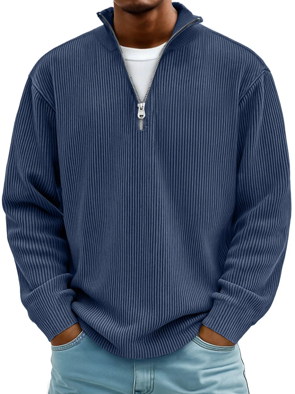 Marcus | Ribbed Quarter-Zip Jumper