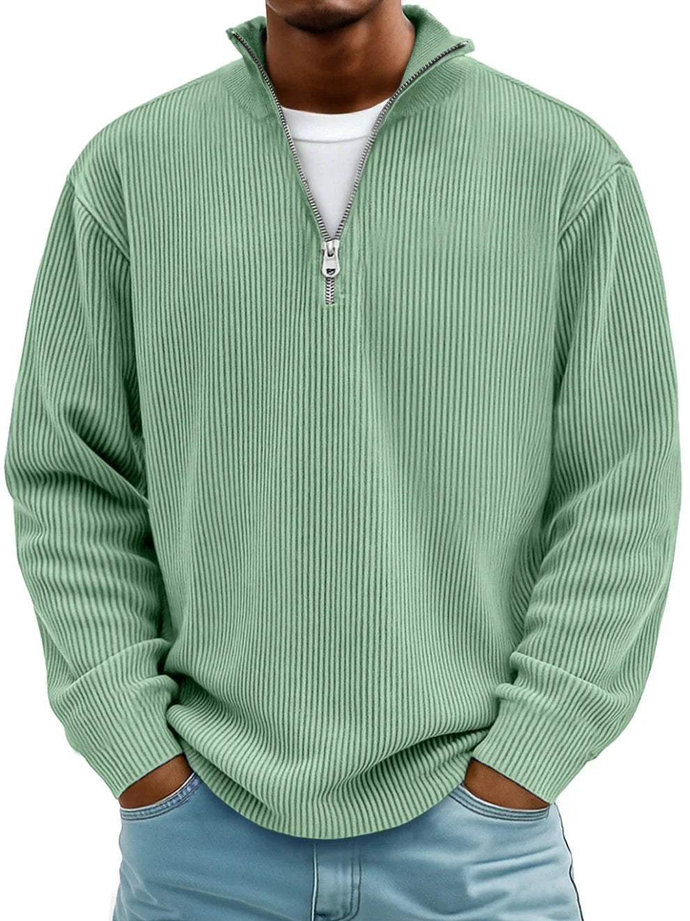 Marcus | Ribbed Quarter-Zip Jumper
