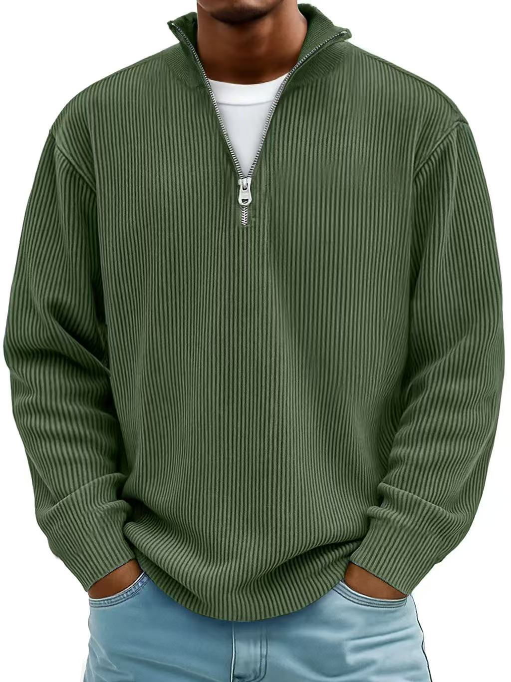 Marcus | Ribbed Quarter-Zip Jumper