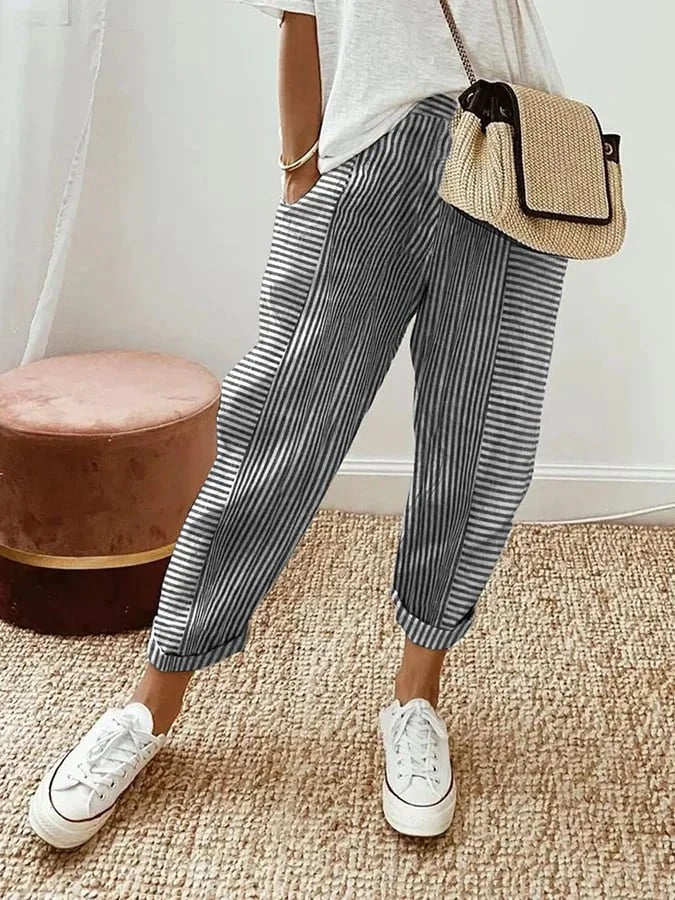 Estelle | Relaxed Striped Summer Pants