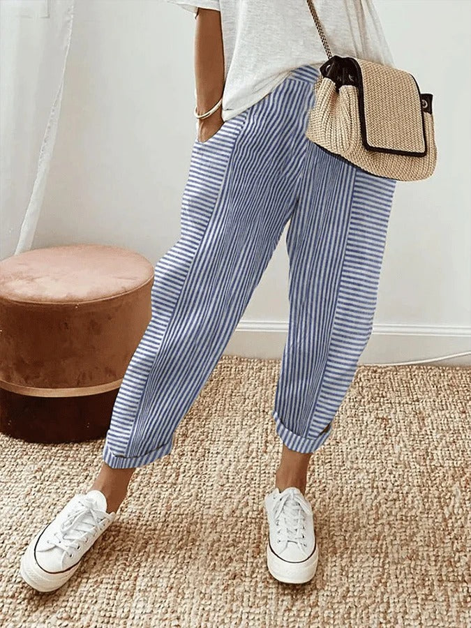 Estelle | Relaxed Striped Summer Pants