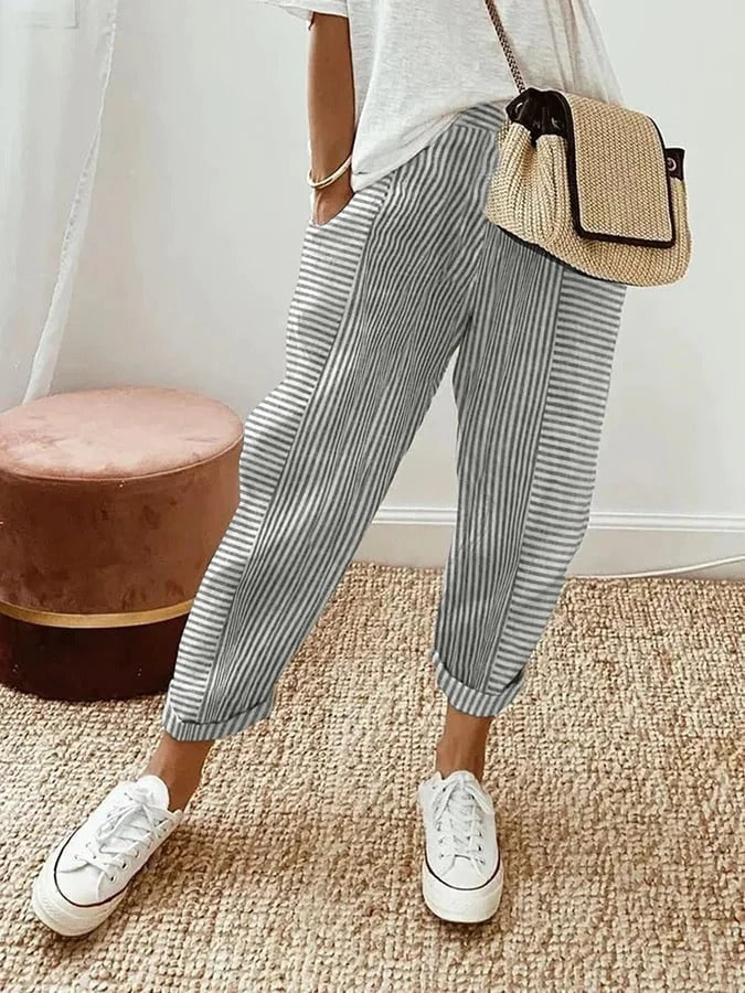 Estelle | Relaxed Striped Summer Pants