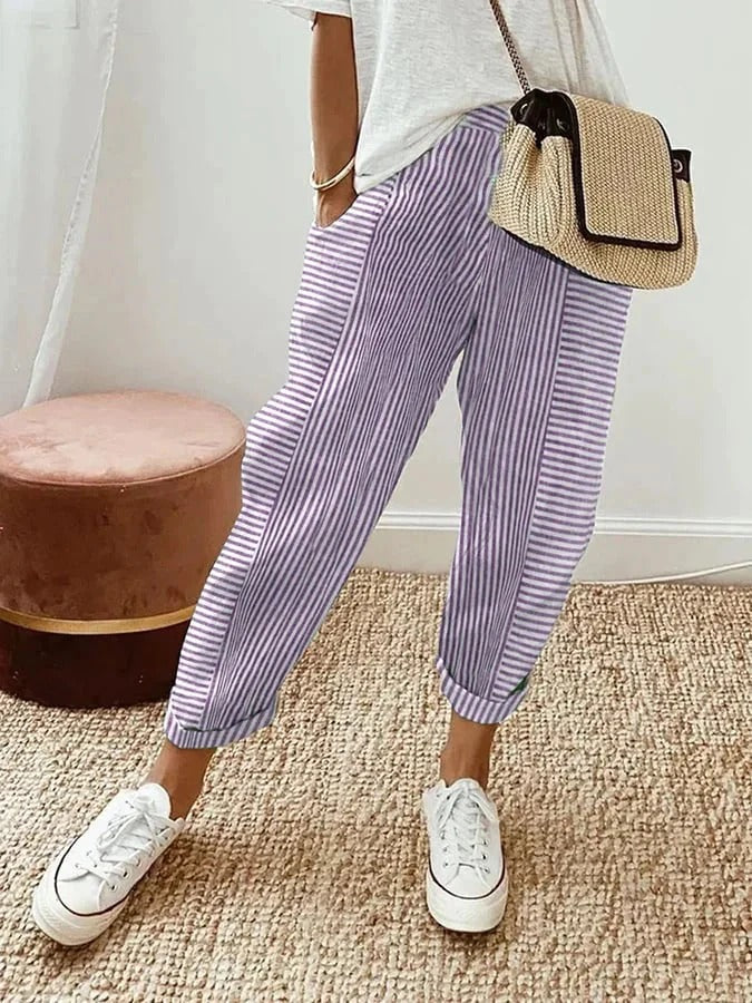 Estelle | Relaxed Striped Summer Pants