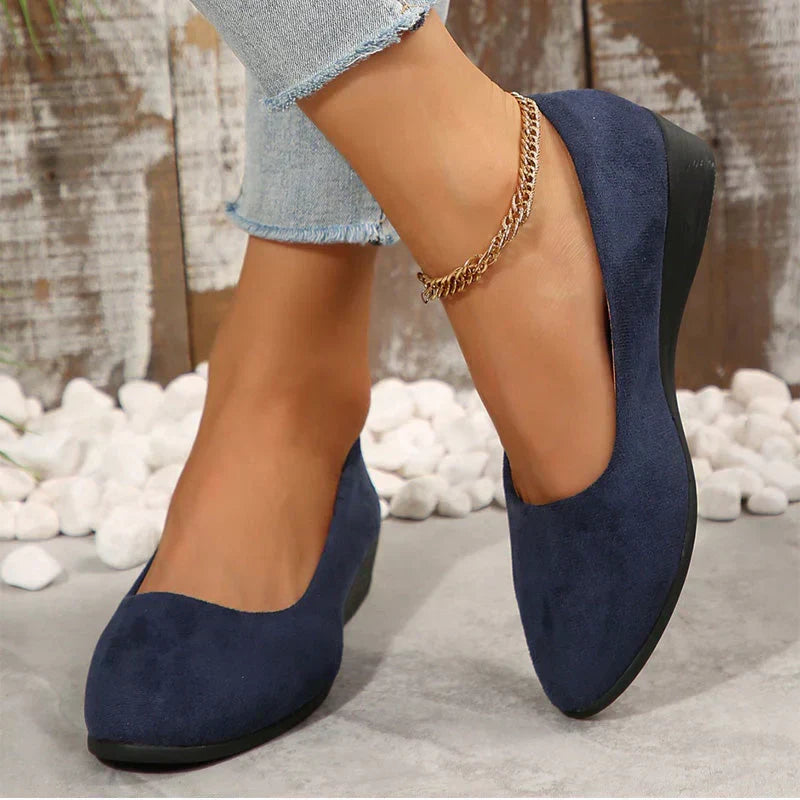 🎁Hot Sale 50% OFF⏳Elegant Lightweight Anti-Slip Low Heel Wedge Shoes