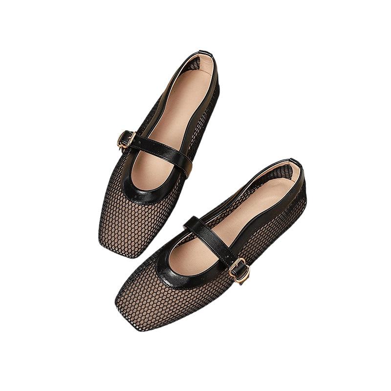 Elegant breathable mesh Mary Jane shoes 👡✨
