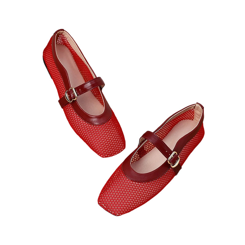 Elegant breathable mesh Mary Jane shoes 👡✨