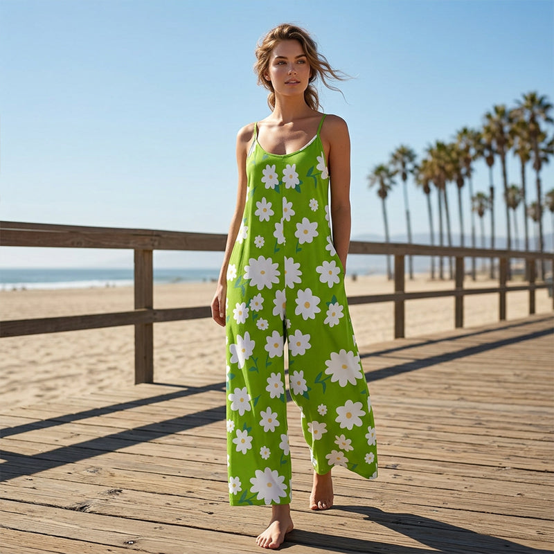 Floral Print Wide Leg Jumpsuit 💐