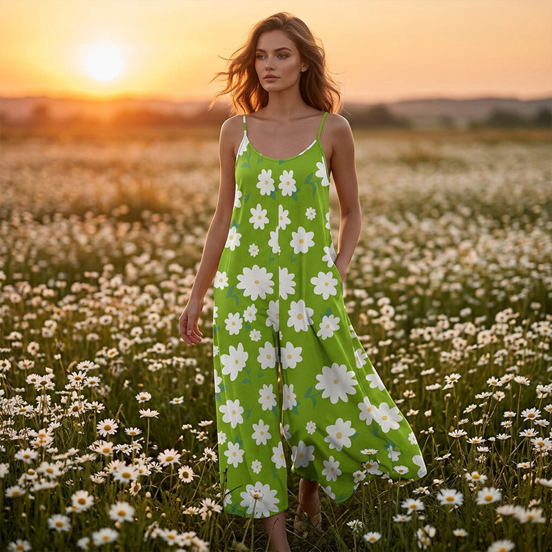 Floral Print Wide Leg Jumpsuit 💐