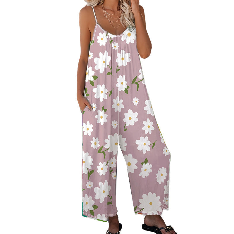 Floral Print Wide Leg Jumpsuit 💐