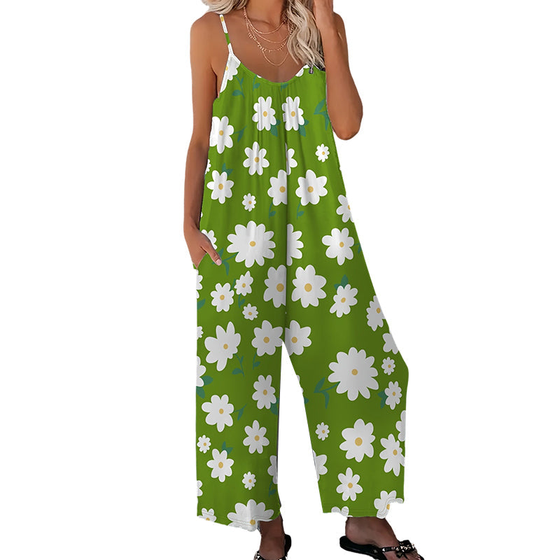 Floral Print Wide Leg Jumpsuit 💐
