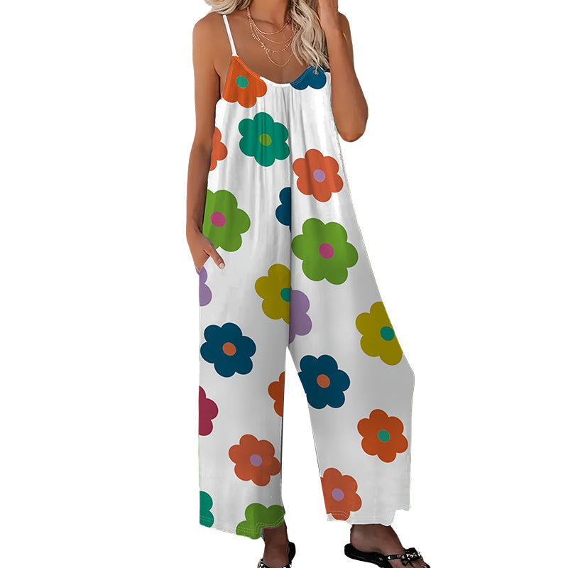 Floral Print Wide Leg Jumpsuit 💐