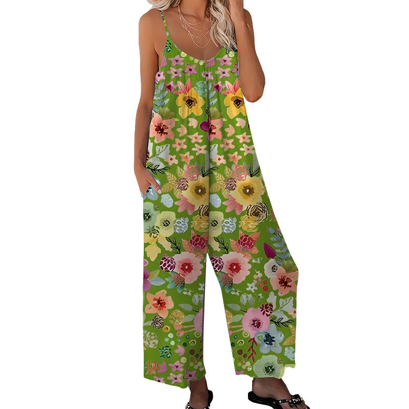 Floral Print Wide Leg Jumpsuit 💐