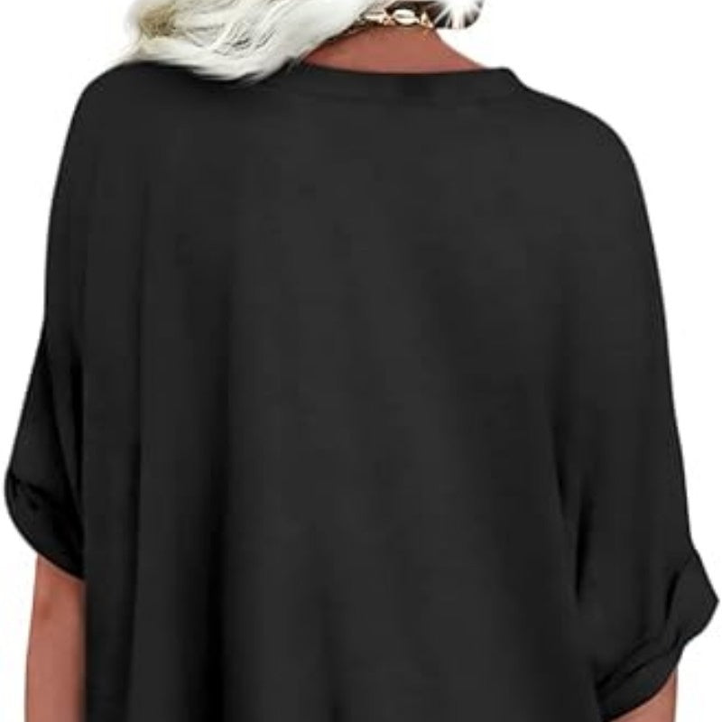 🥳SUMMER HOT SALE🥳💞50K+ SOLD!💥50% OFF! 🔥Women's Casual Loose V-Neck Top