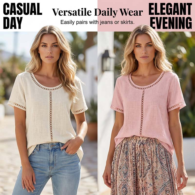 🌸Women's Casual Bohemian Style Hollow-Out Top