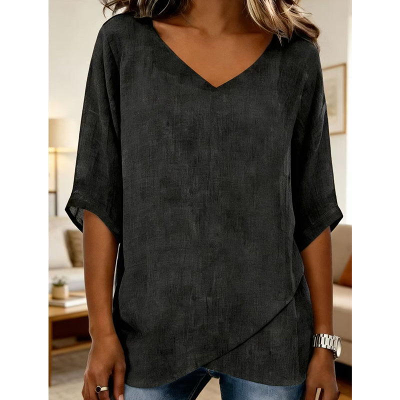 👚Women's Breathable Casual V-Neck Top