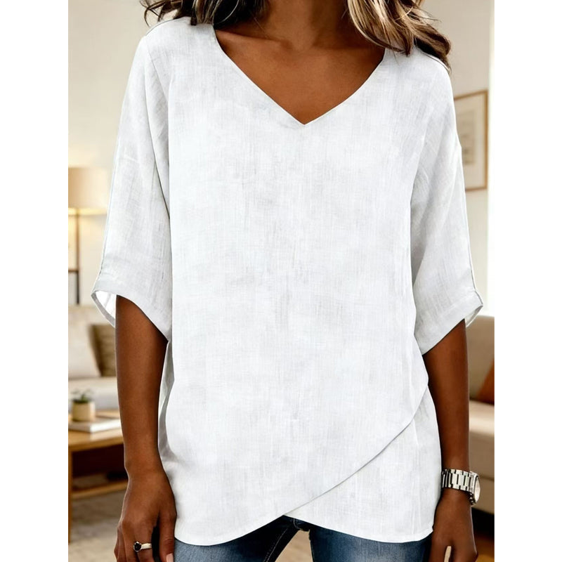 👚Women's Breathable Casual V-Neck Top