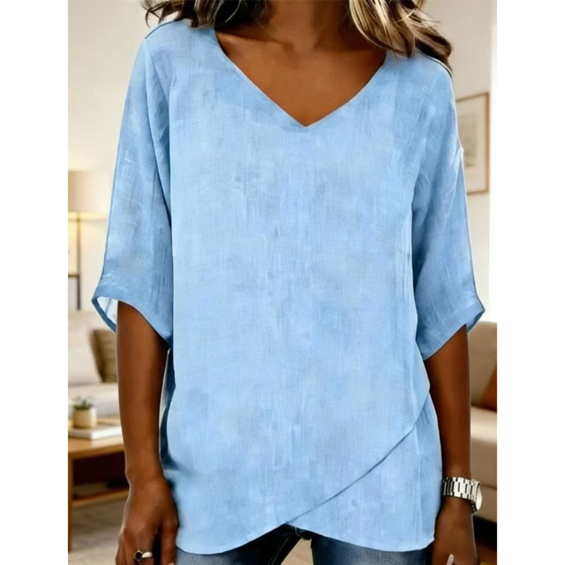 👚Women's Breathable Casual V-Neck Top