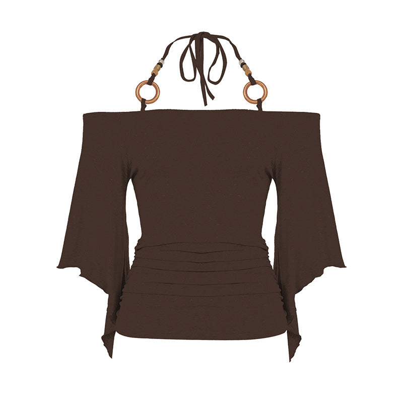 🌬️Women's Off-the-Shoulder Halter Neck Top