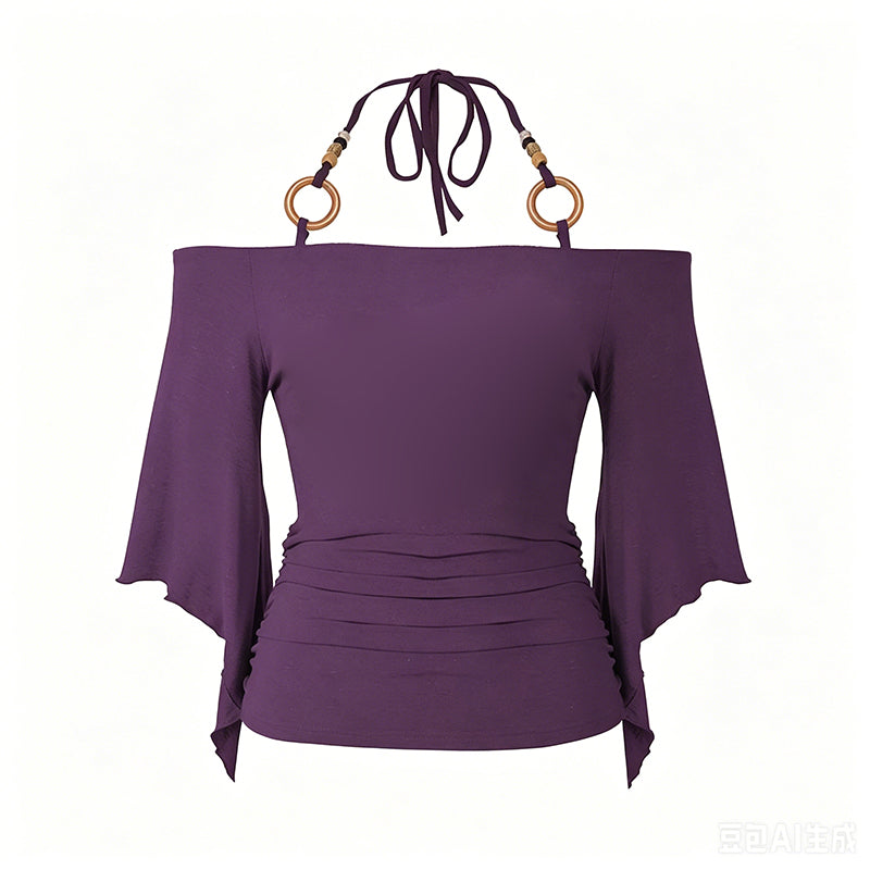 🌬️Women's Off-the-Shoulder Halter Neck Top