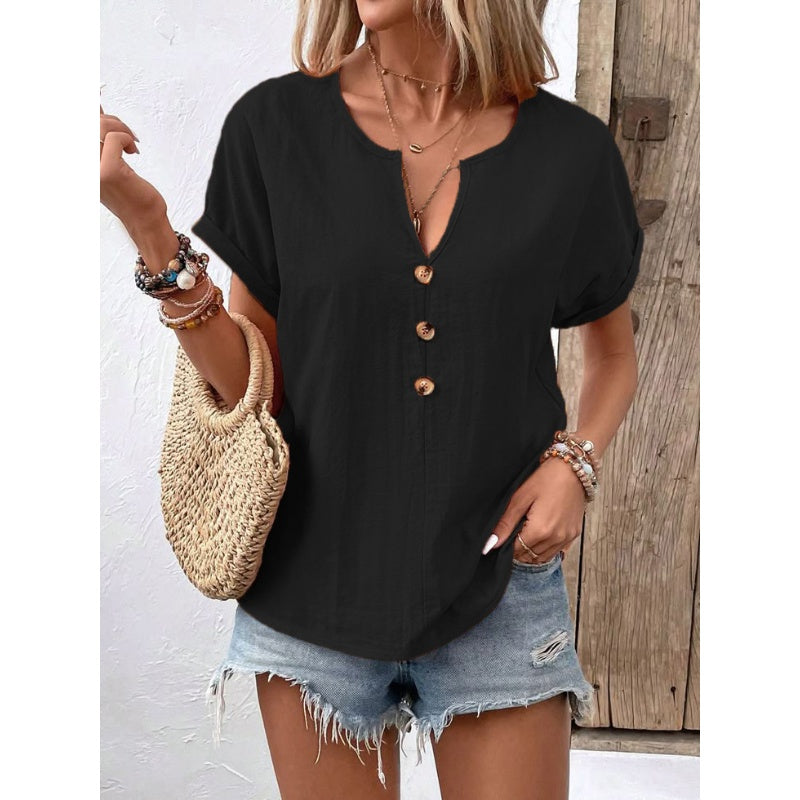 👚Women's V-Neck Short Sleeve Casual Top
