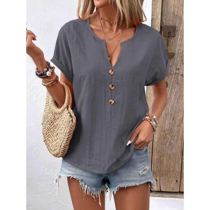 👚Women's V-Neck Short Sleeve Casual Top