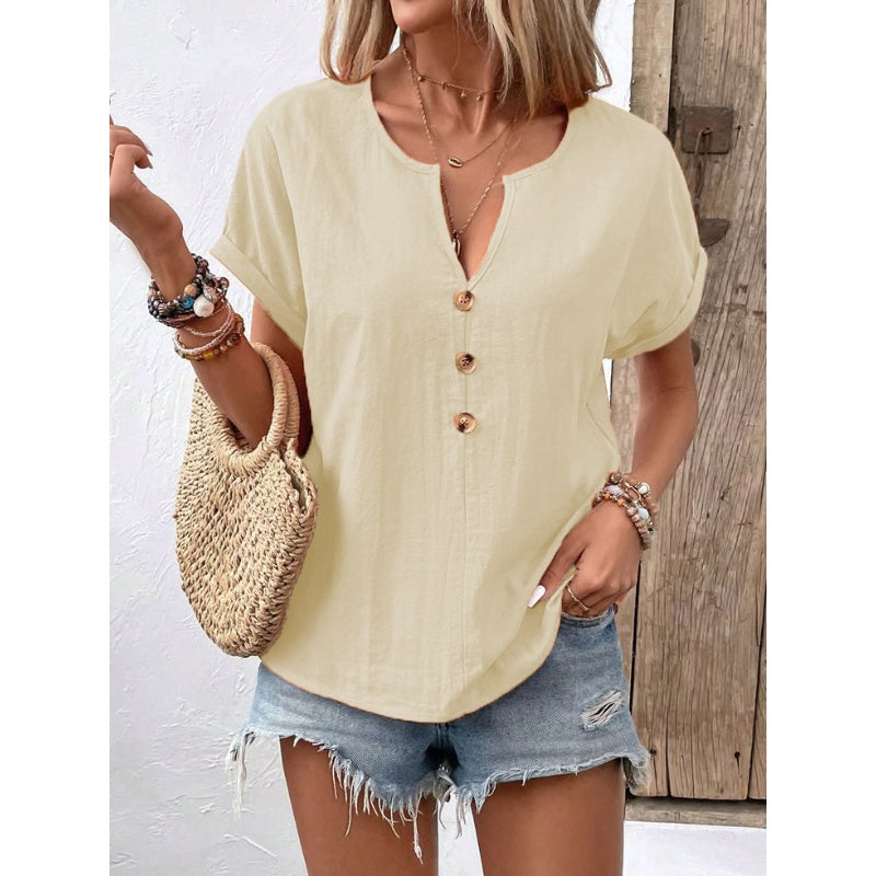 👚Women's V-Neck Short Sleeve Casual Top
