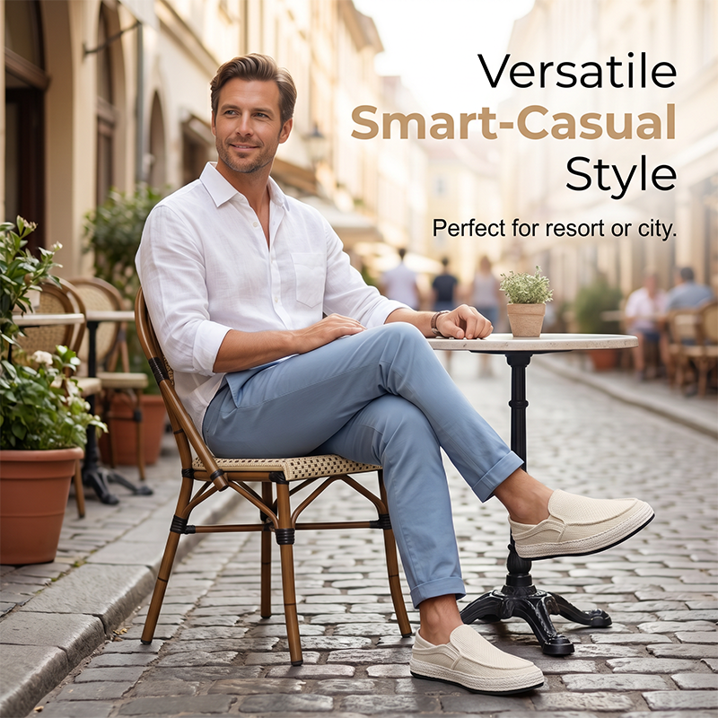 👟Men's Casual Linen Shoes Lightweight Summer Slip-on Lazy Loafers