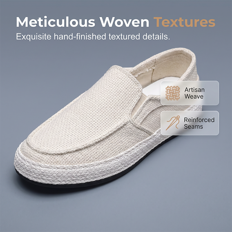 👟Men's Casual Linen Shoes Lightweight Summer Slip-on Lazy Loafers