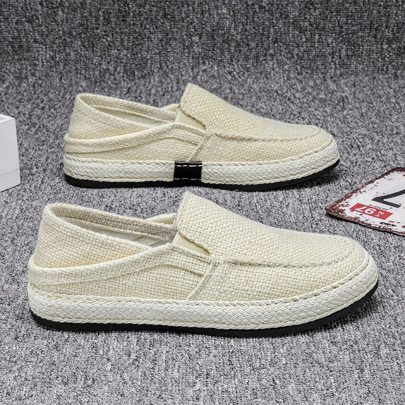 👟Men's Casual Linen Shoes Lightweight Summer Slip-on Lazy Loafers
