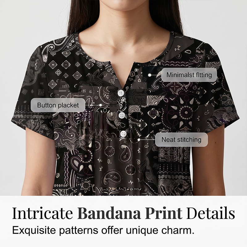👚 Women's Casual V-Neck Top — Relaxed Loose Fit Everyday Essential
