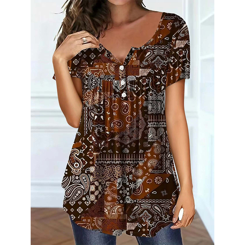 👚 Women's Casual V-Neck Top — Relaxed Loose Fit Everyday Essential