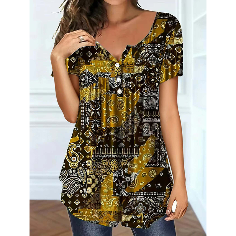 👚 Women's Casual V-Neck Top — Relaxed Loose Fit Everyday Essential